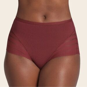 NWT Leonisa Compression Underwear Thong Lace Burgundy